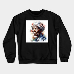 Sojourner Truth Watercolor Portrait for Black History Month Crewneck Sweatshirt